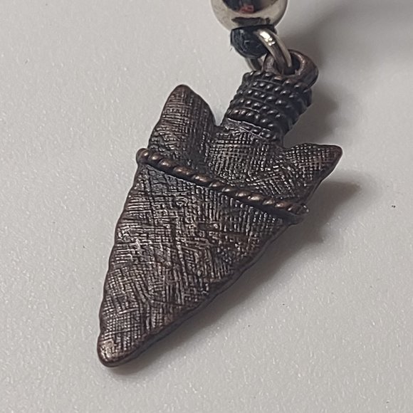 Mini Buffalo Nickle Faux Metal Arrowhead Rope Necklace - Picture 6 of 13